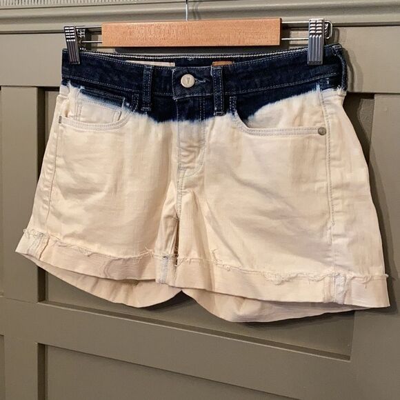 Anthropologie Pilcro and the Letterpress Dip Dyed Ombre Denim Shorts Size 25 - Picture 2 of 9